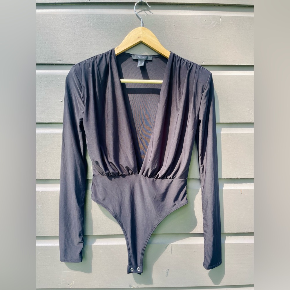 Forever 22 Plunging Neckline Bodysuit